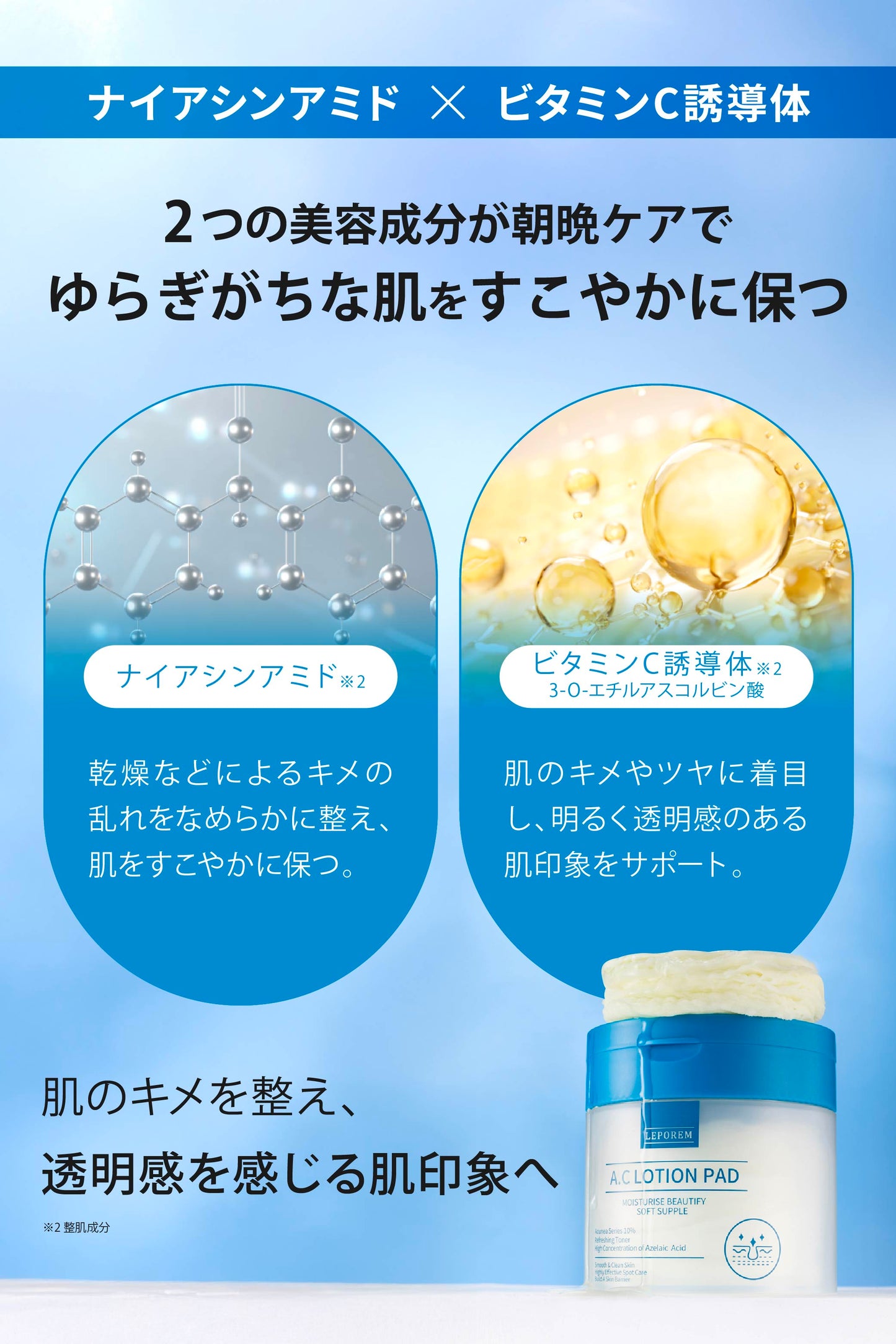 ルポレム A.C化粧水パット