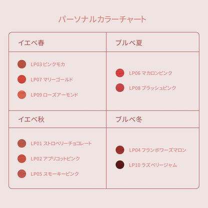 泥リップ｜スーパーマットリップ＆チークマッド /10色